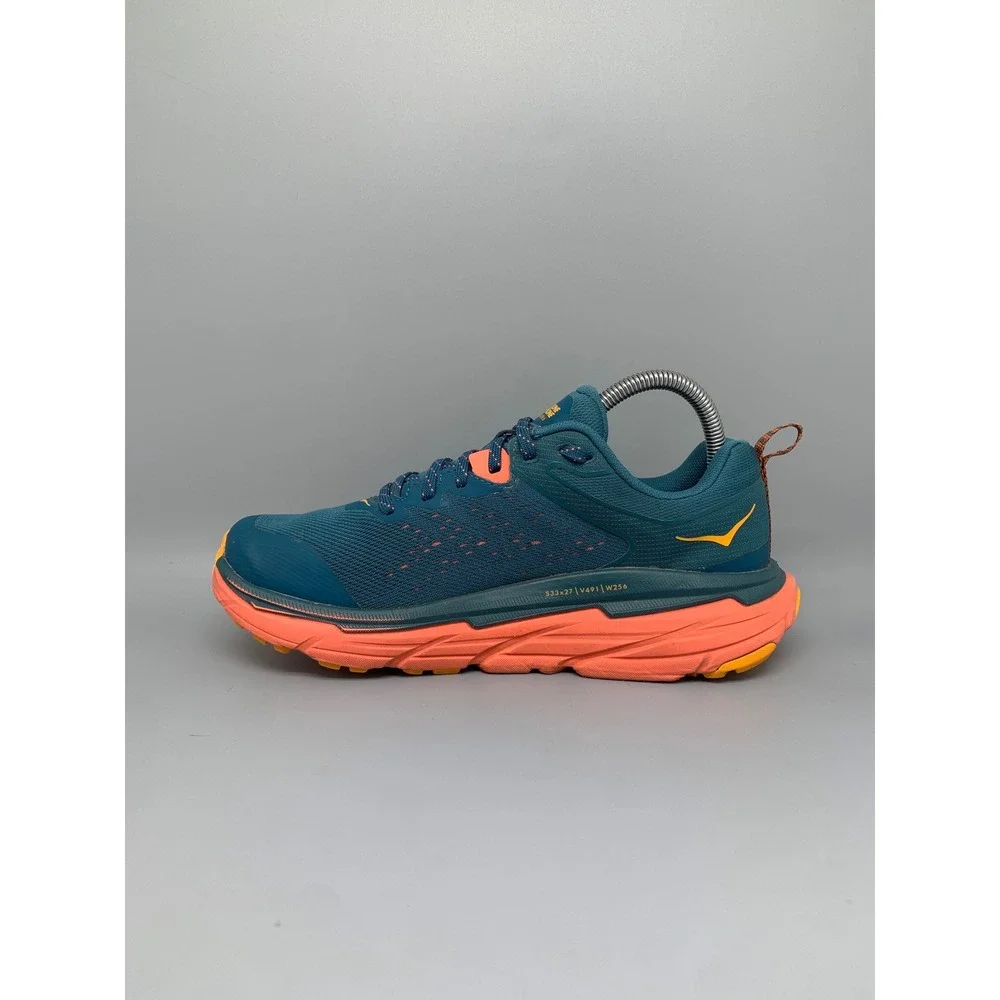 Hoka‎ One Challenger ATR 6 GTX Blue Orange Trail Running Shoes Womens 7.5